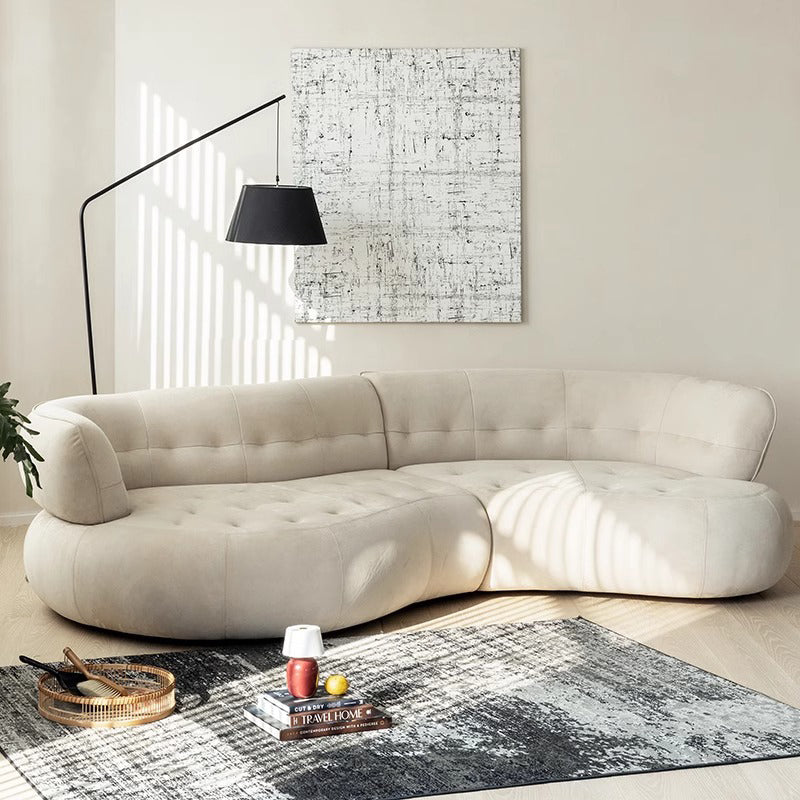 Luxury genuine leather modern living sofa