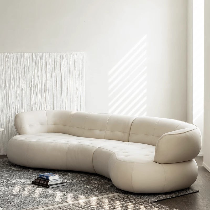 Luxury genuine leather modern living sofa