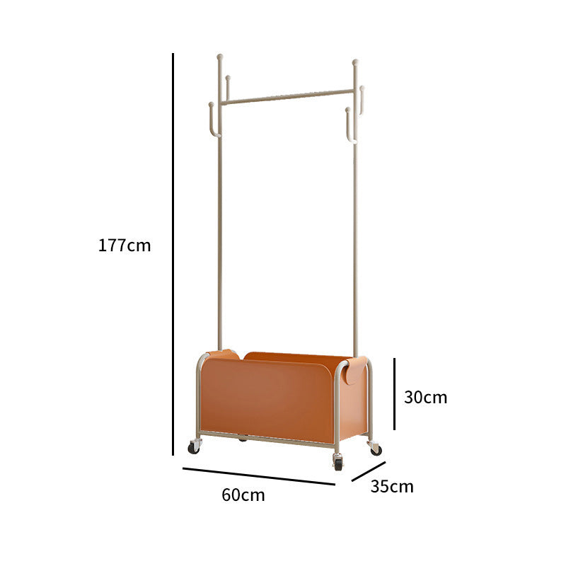Rolling hanger rack with storage box
