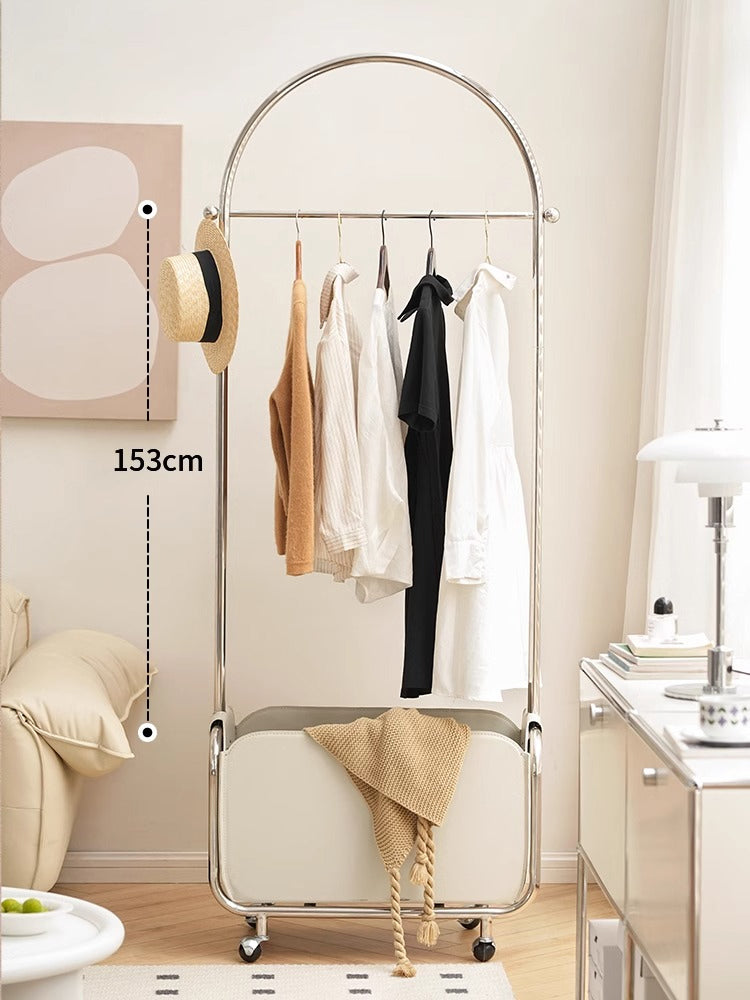 Leather-look hanger rack
