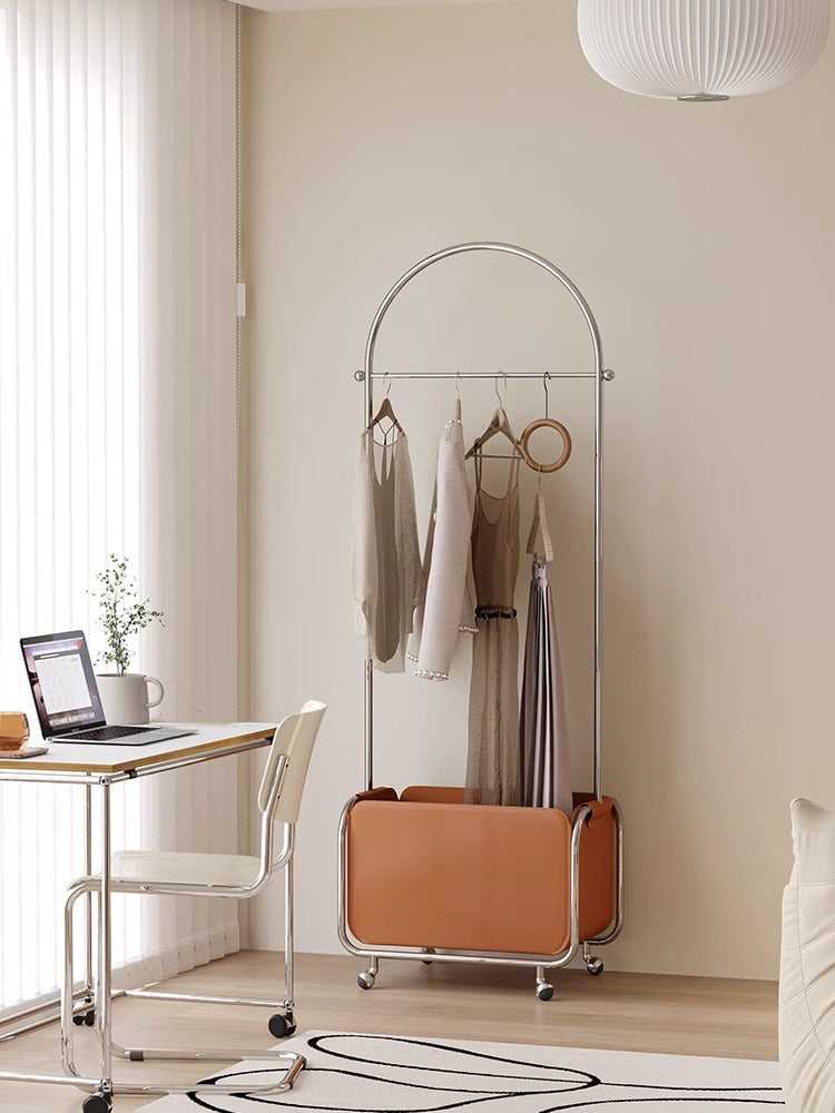 Leather-look hanger rack