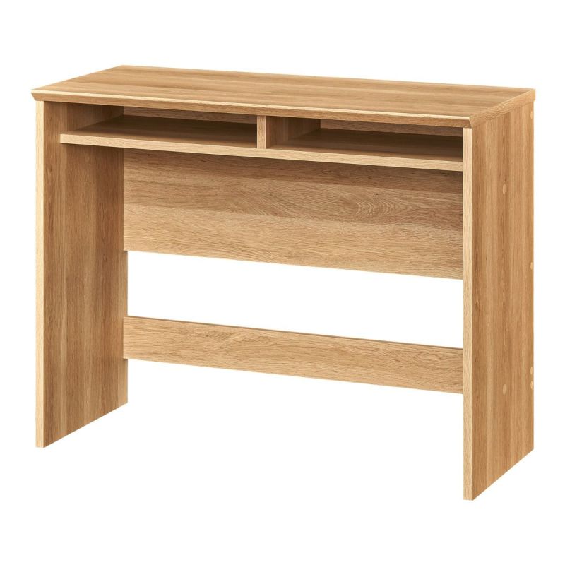 Desk, natural brown, with middle shelf [width 90cm]