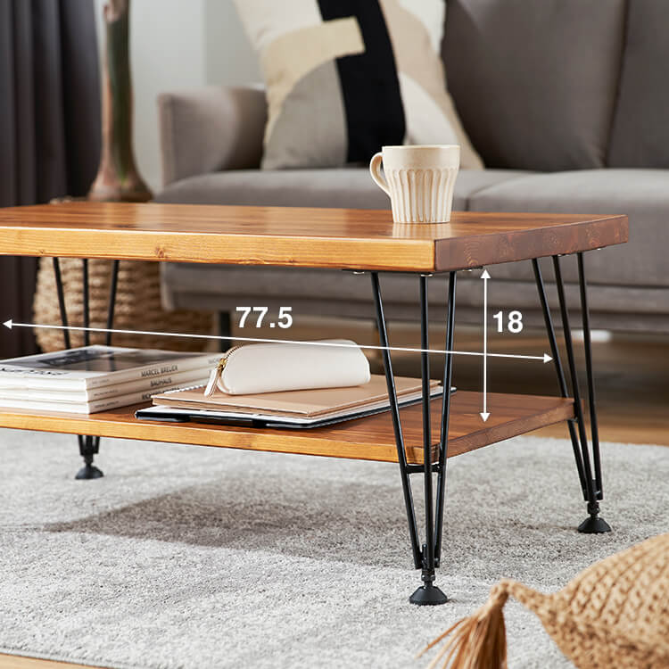 Center table, wood grain, low table, natural wood, wooden, storage, vintage