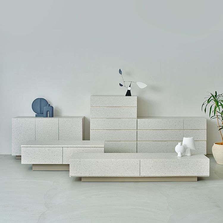 テラゾー柄 チェスト 収納棚