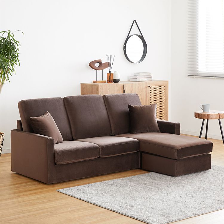 Velvet-like 3-seater couch