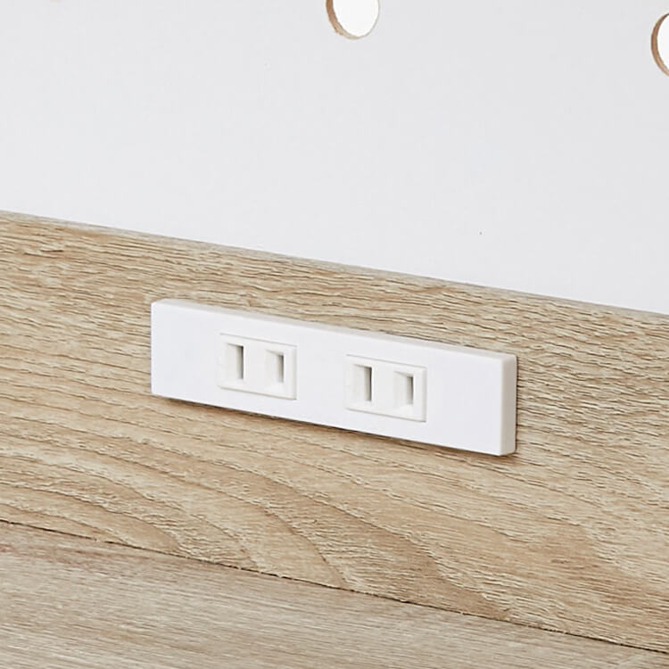 A cupboard perfect for storing things above trash cans