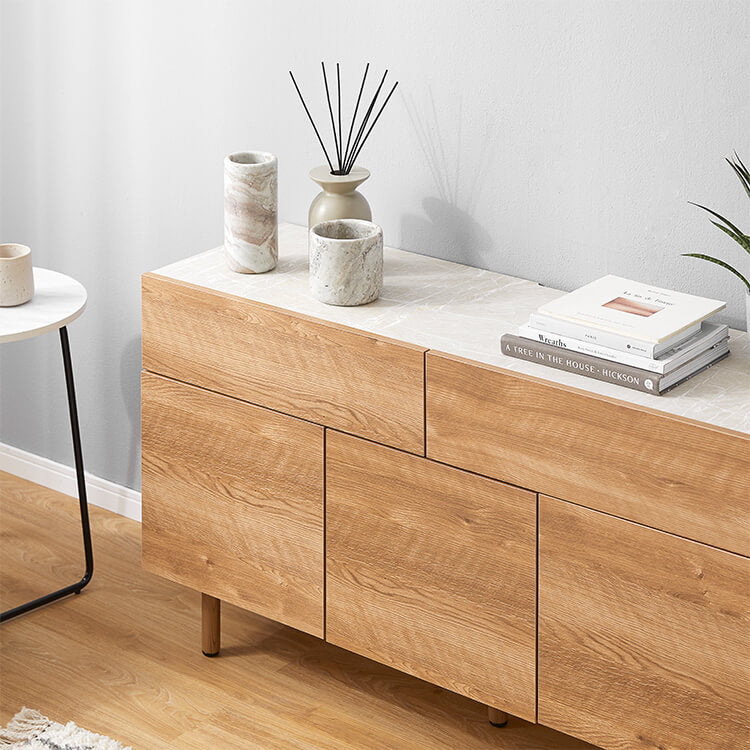 Sideboard with stone-like top