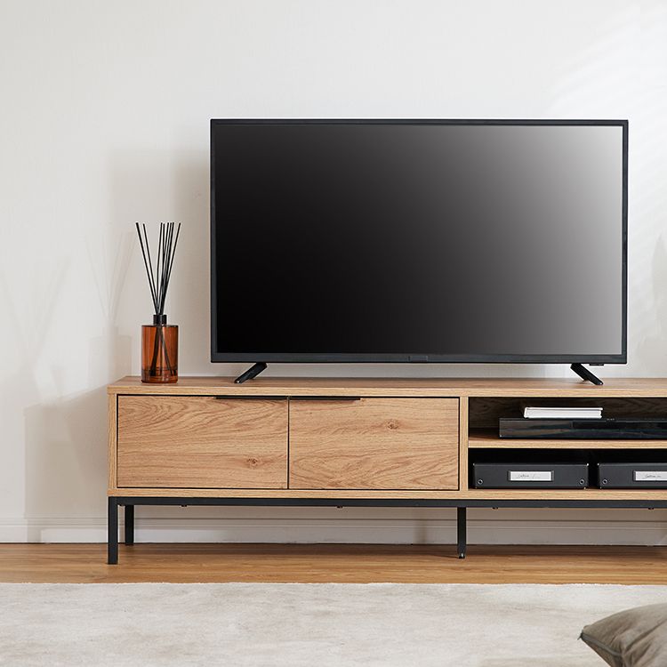 Wood grain TV stand, natural