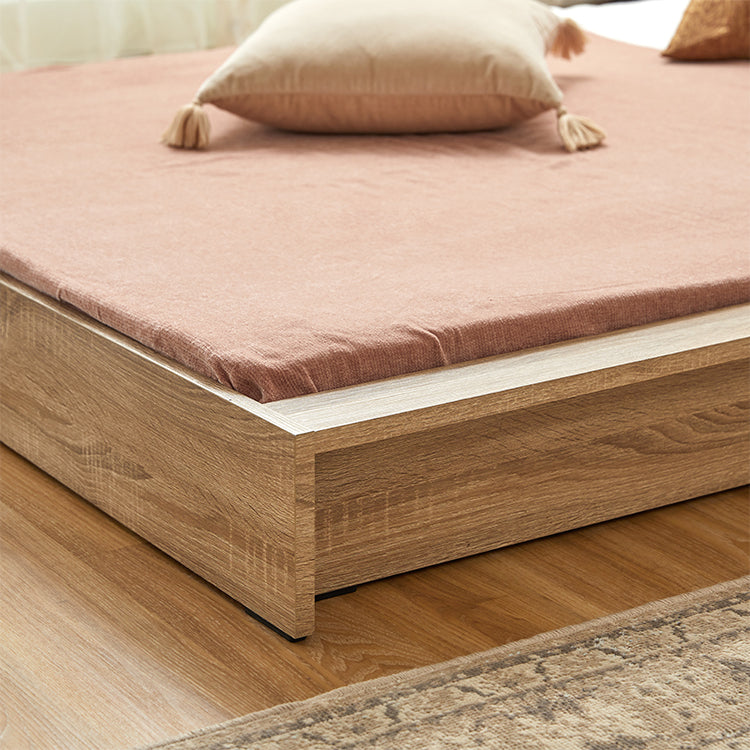 Bed frame, mattress compatible, low type, modern [D]