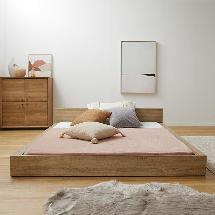 Bed frame, mattress compatible, low type, modern [D]