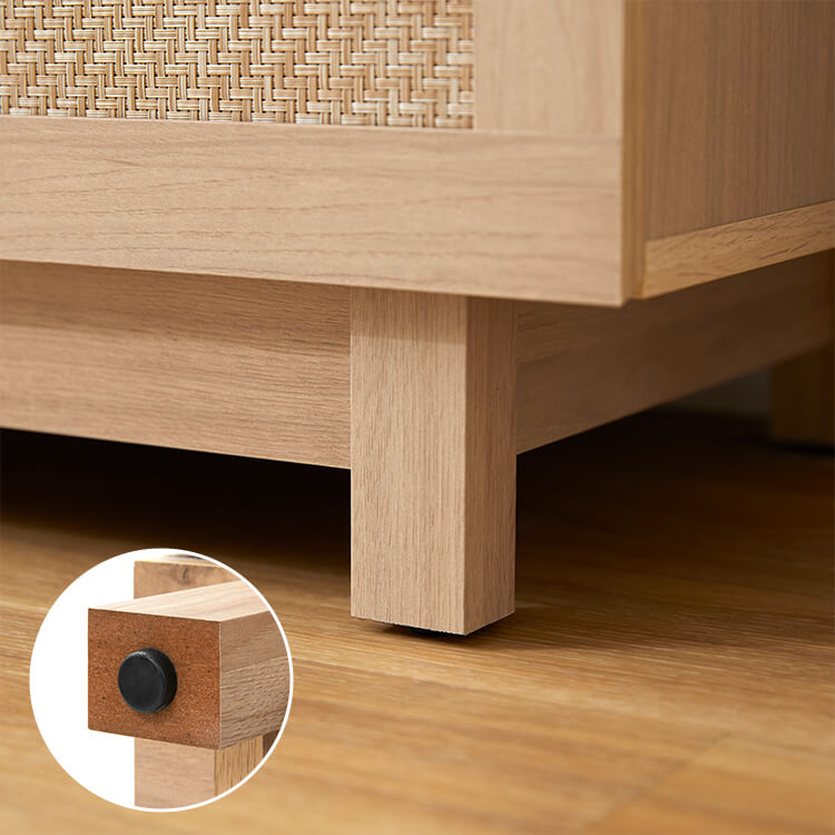 Cabinet Sideboard Storage Shelf Living Room Linen-like Natural
