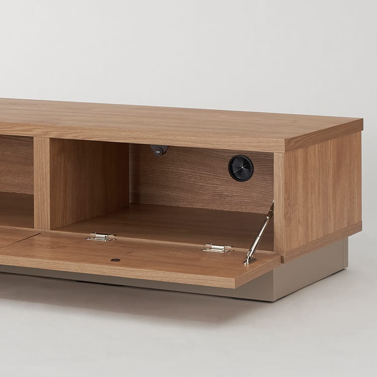 Wooden TV stand, made in Japan, 2 doors