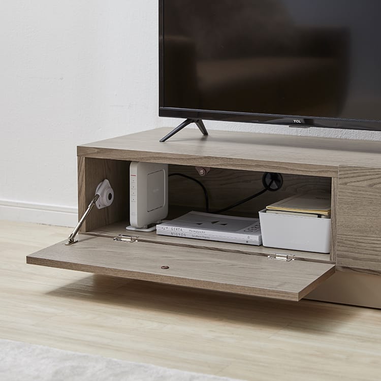 Wooden TV stand, made in Japan, 2 doors