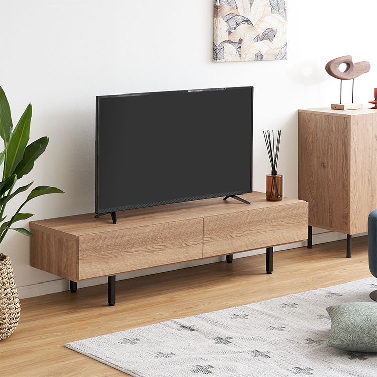 Japanese-made low TV stand with wooden legs