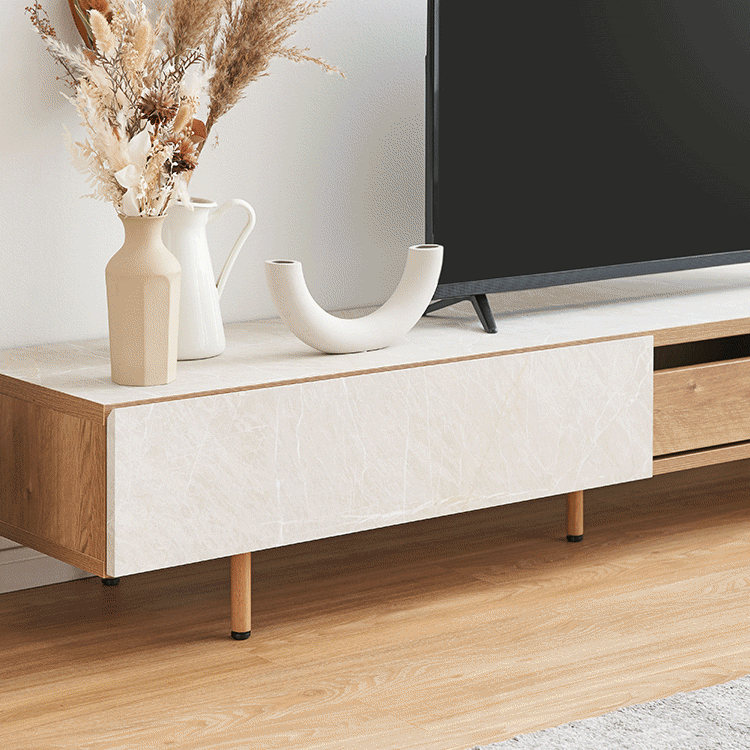 Stylish stone-like TV stand