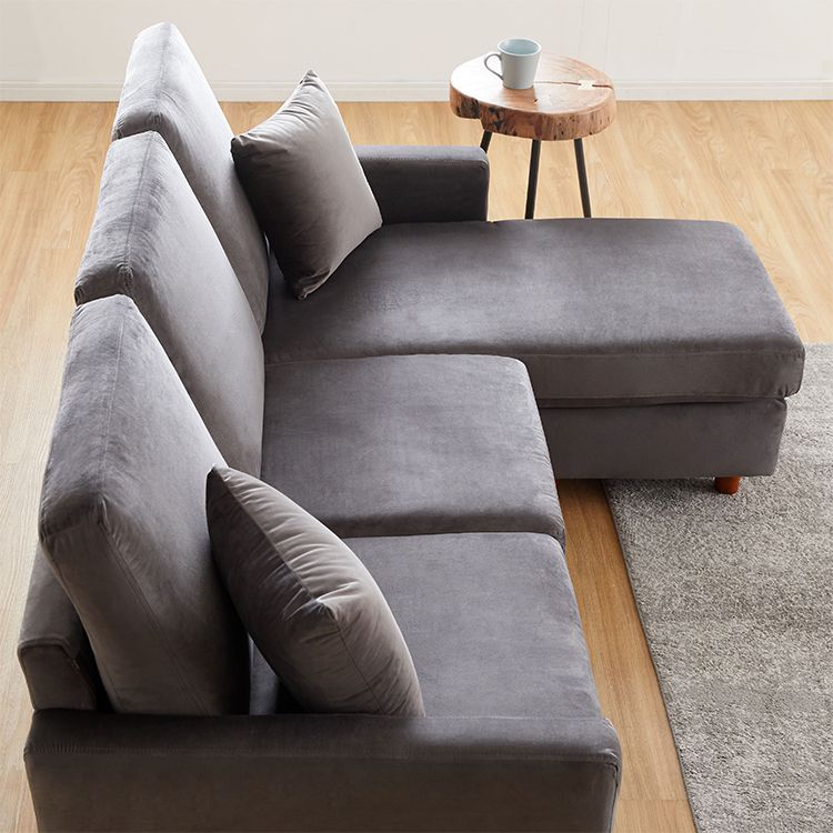 Velvet-like 3-seater couch