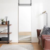 LOWYA(ロウヤ) 全身鏡 突っ張りミラー 姿見 薄型 スリム 省スペース