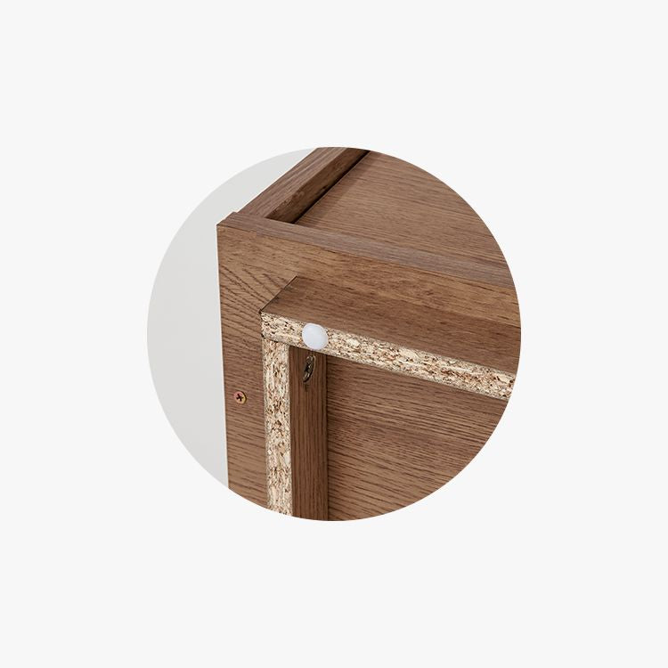 Wood grain TV stand with large storage capacity