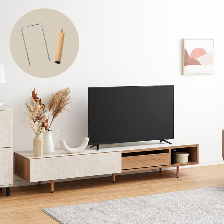 Stylish stone-like TV stand