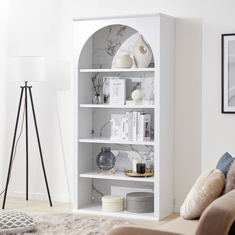 Arched shelf with marble effect