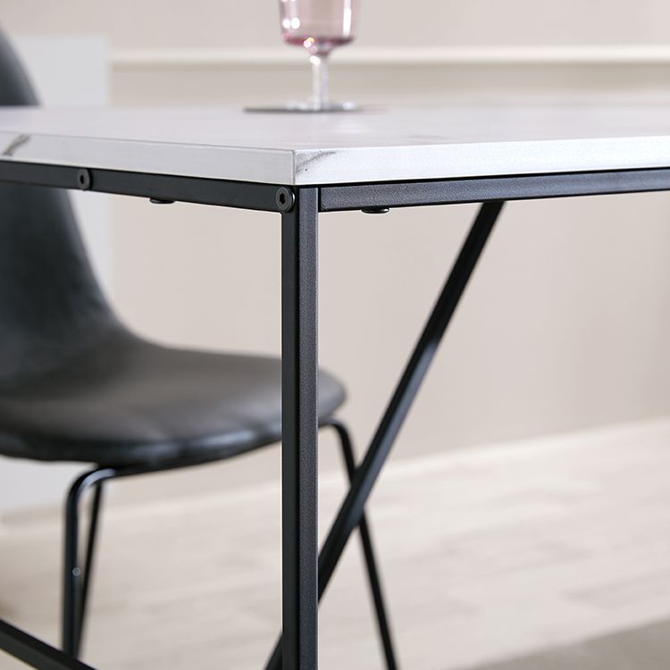 ダイニングテーブル 大理石柄 単品 インテリア スチール [幅140]