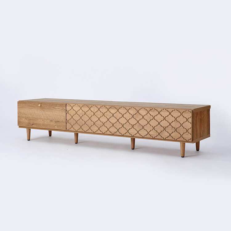 Moroccan pattern TV stand, wooden, made in Japan