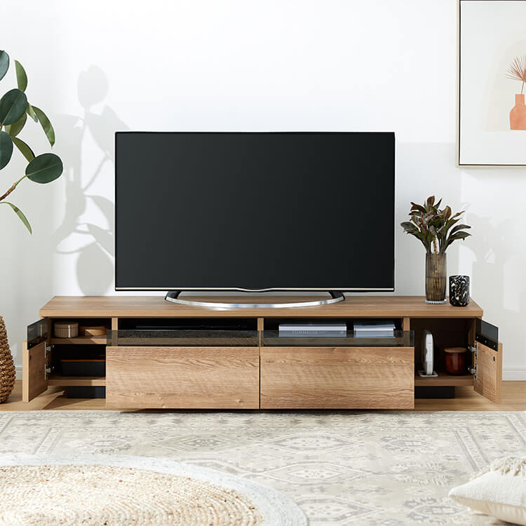 日本製テレビ台 木製 ストーン柄