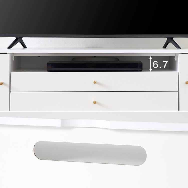 TV stand white x gold