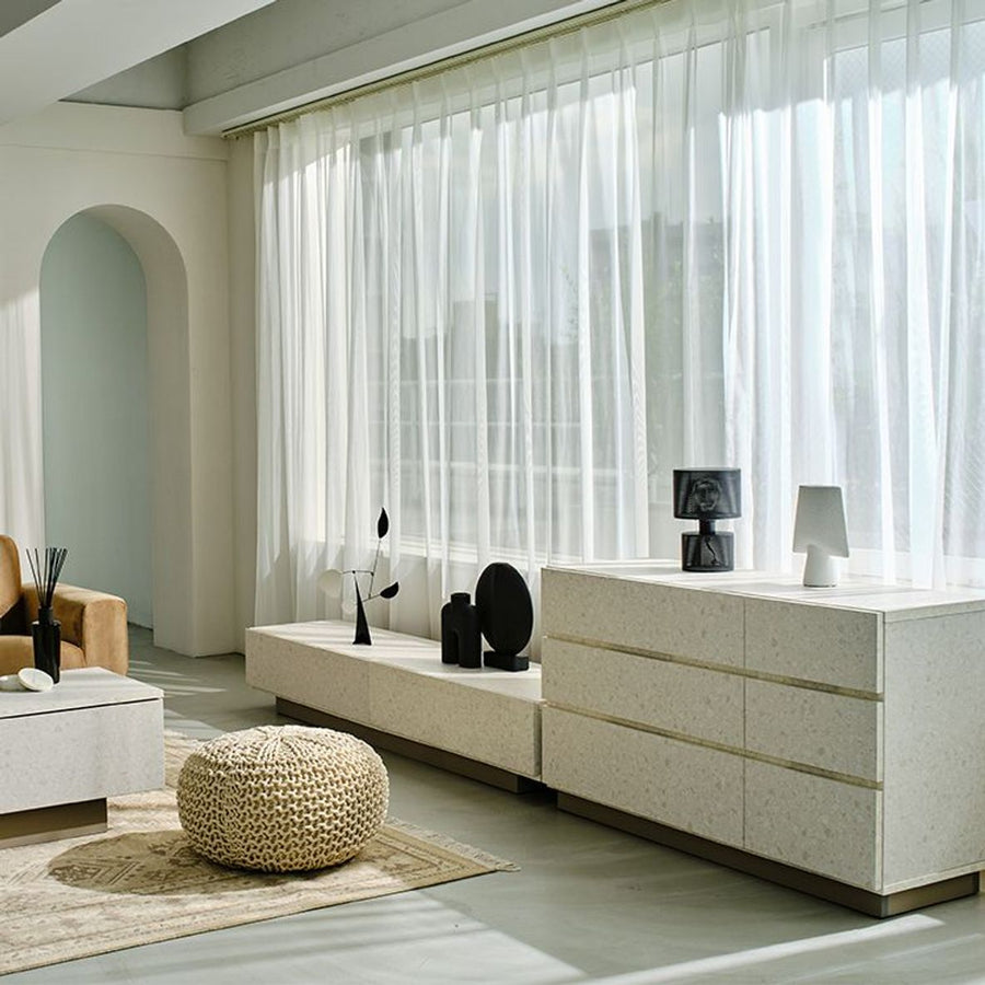 テラゾー柄 テレビ台 ローボード