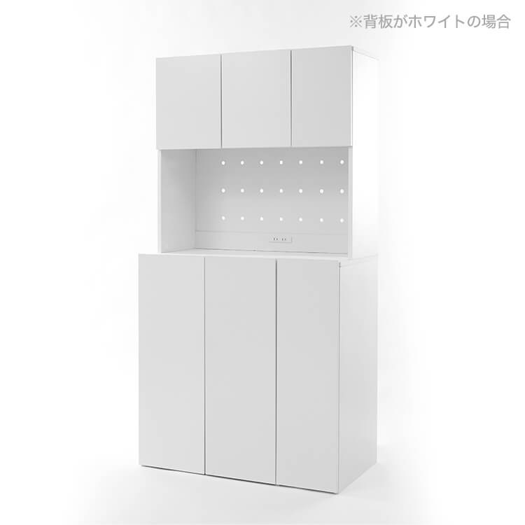 A cupboard perfect for storing things above trash cans