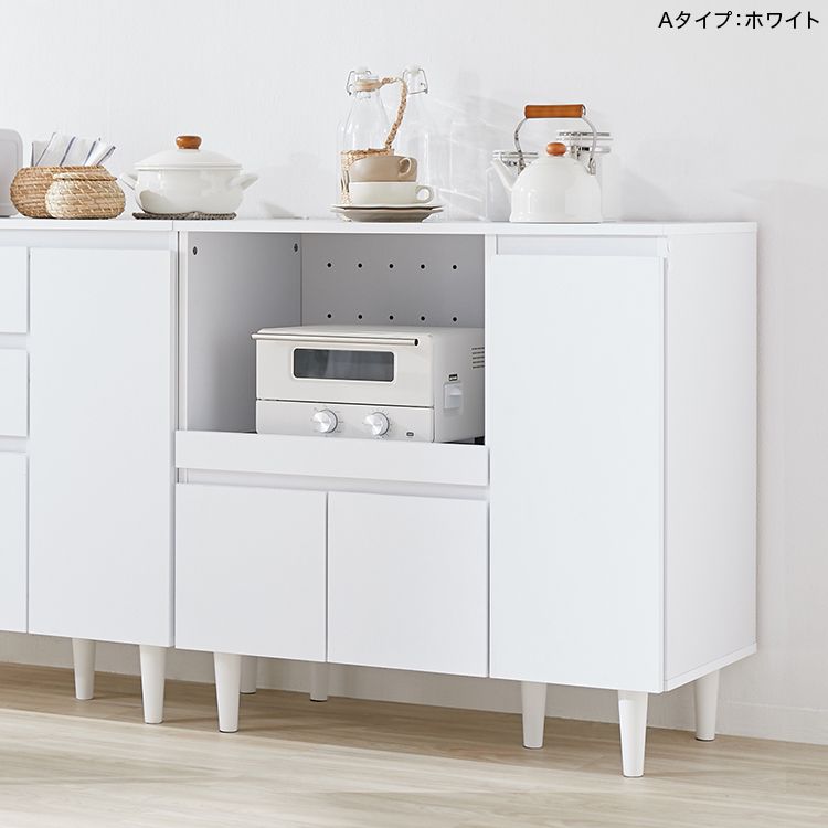 Kitchen counter, cupboard, sliding shelf/drawer storage, Scandinavian style, 2 types to choose from