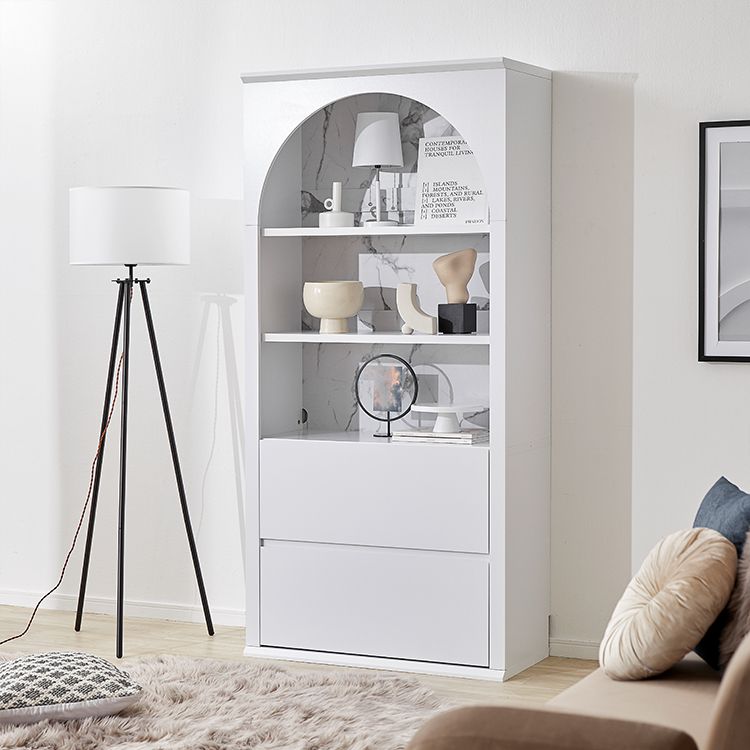 Arched shelf with marble effect