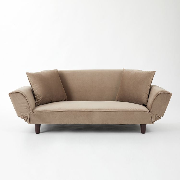 ベルベット調 2人掛けコンパクトソファ