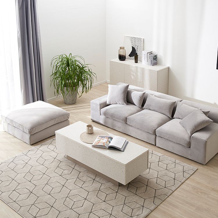 Velvet-like 3-seater couch sofa Low sofa