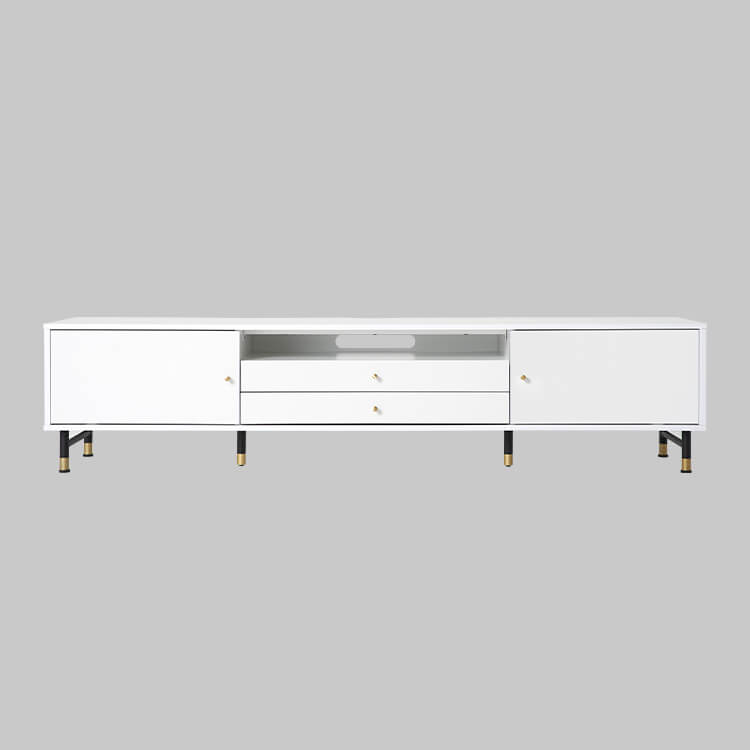 TV stand white x gold