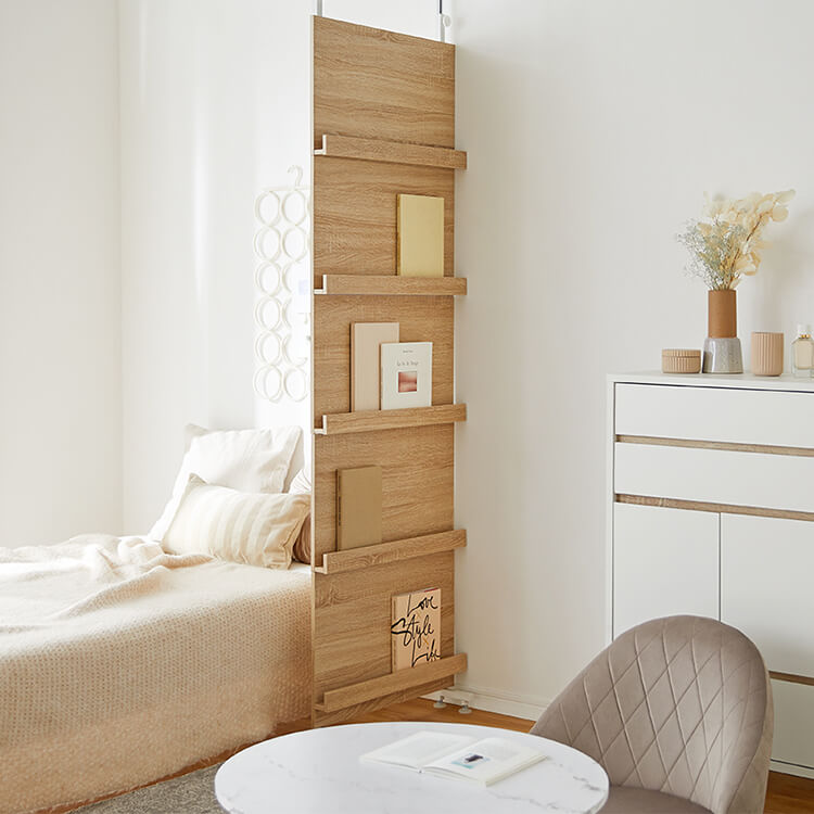 突っ張り棚 ラック 突っ張り収納 本棚 伸縮式壁面収納