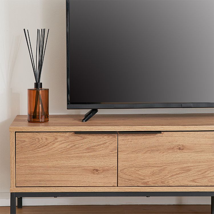 Wood grain TV stand, natural