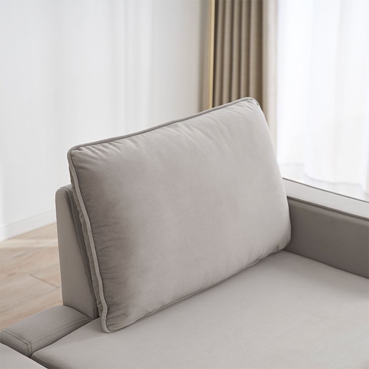 Velvet-like 2-seater couch with storage