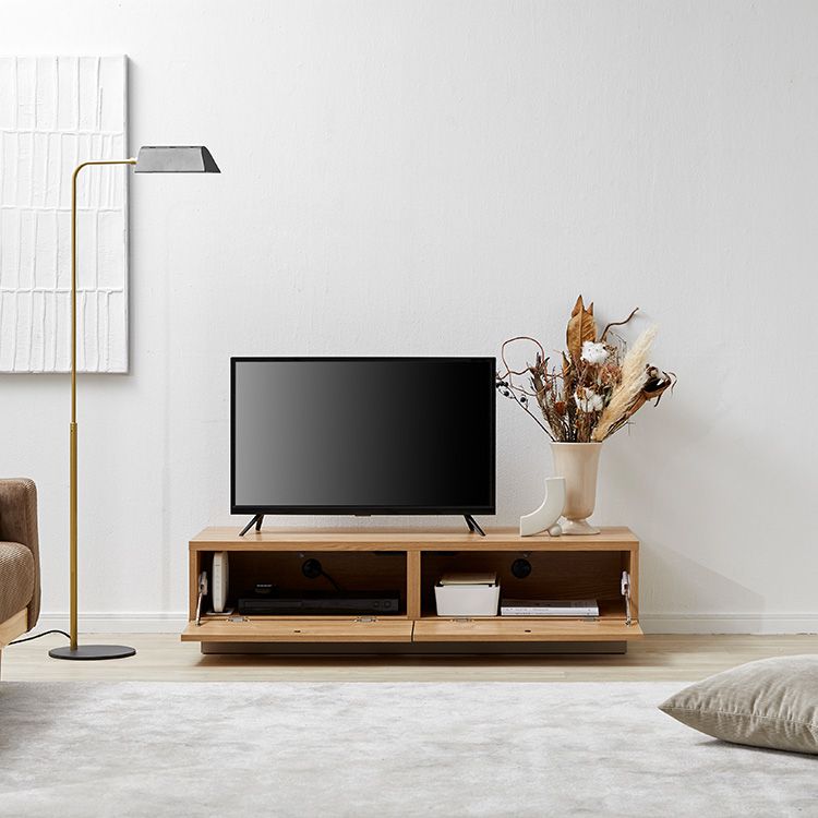 Wooden TV stand, made in Japan, 2 doors