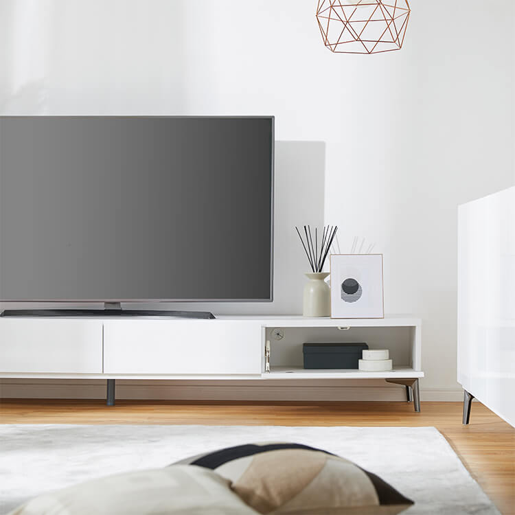 テレビ台 日本製 ローテレビ台 収納付 スチール脚 大理石柄 大理石家具