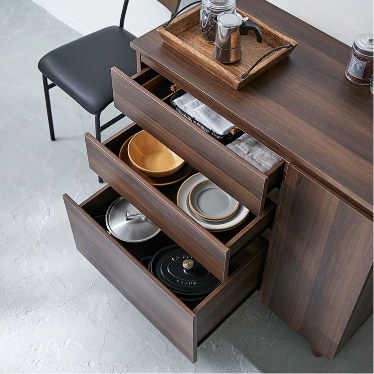 Kitchen counter, cupboard, sliding shelf/drawer storage, Scandinavian style, 2 types to choose from