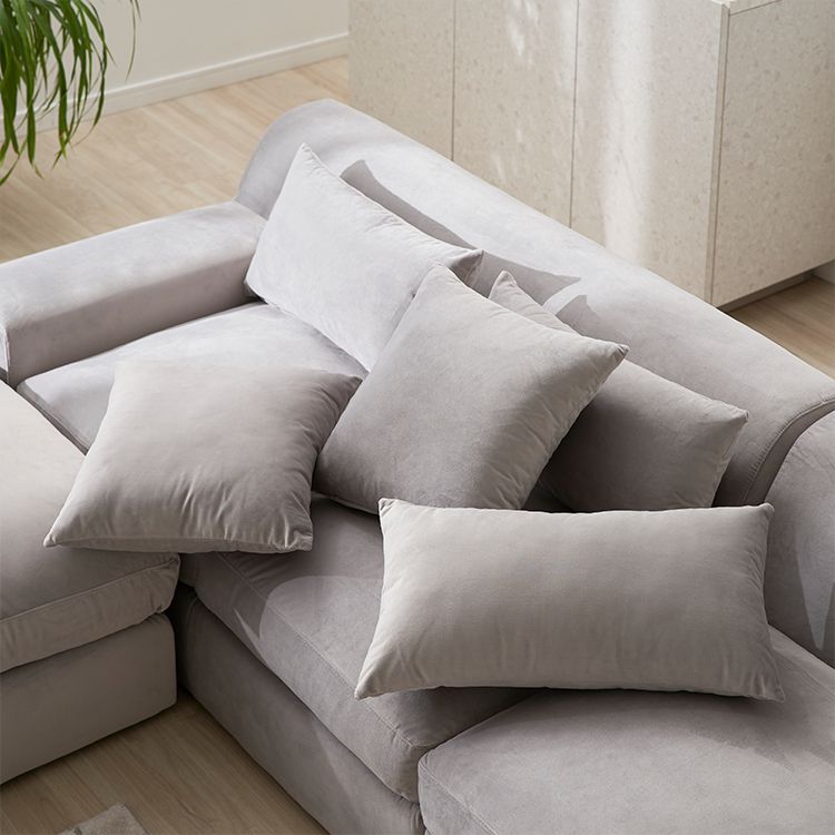 Velvet-like 3-seater couch sofa Low sofa