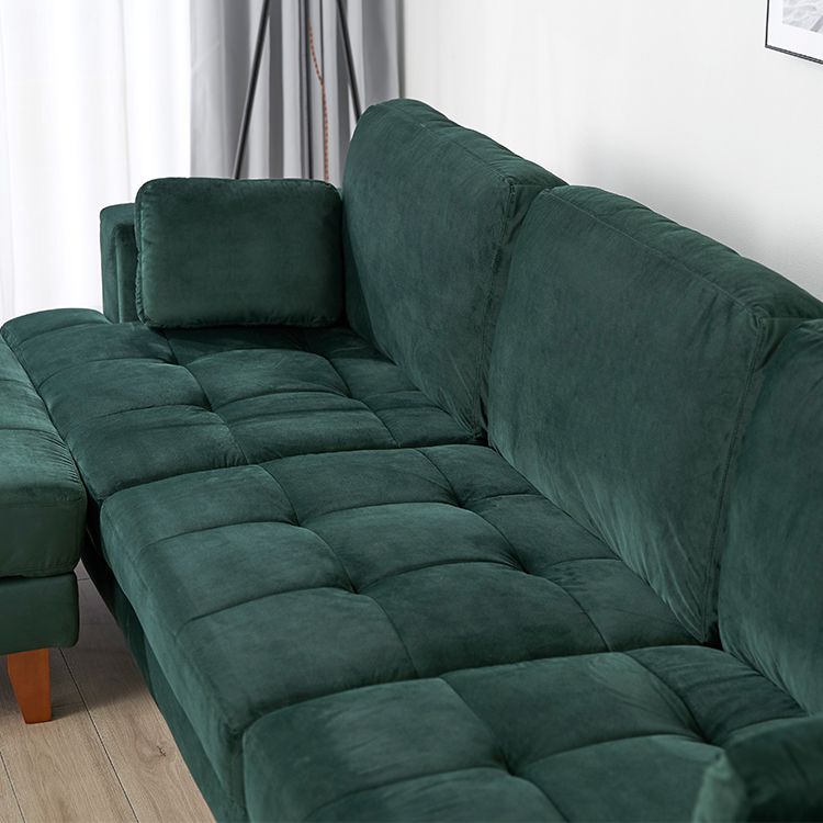 Velvet-like 3-seater couch
