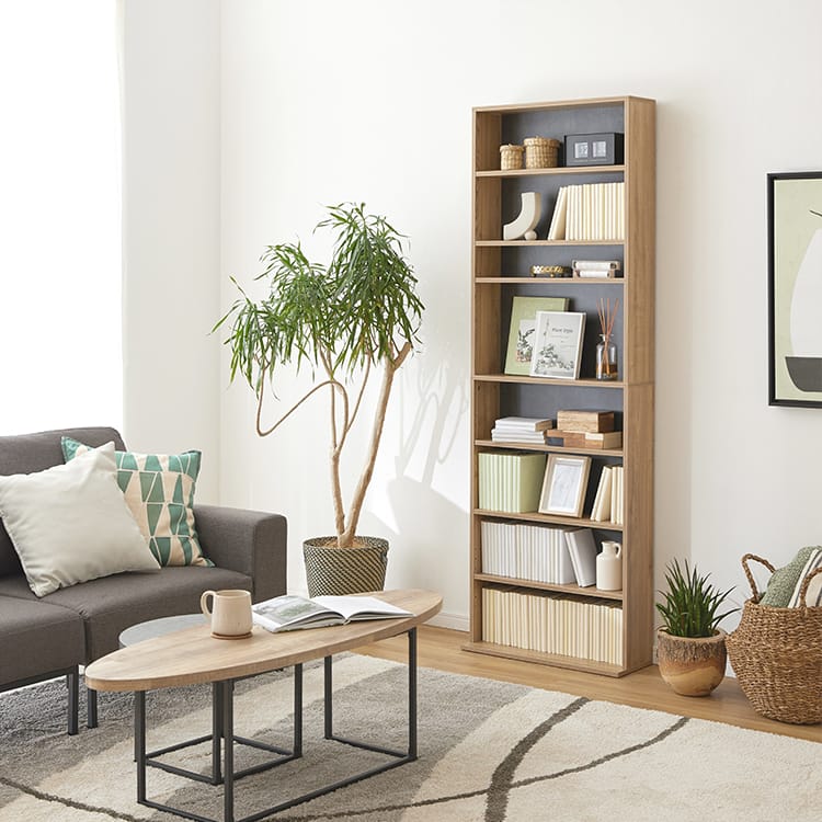 本棚 ブックシェルフ 大容量 薄型