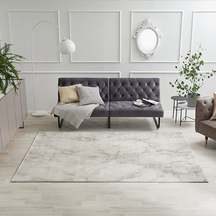 Medium size rectangular rug, suitable for use with heated carpets and underfloor heating, Wilton weave, made in Belgium