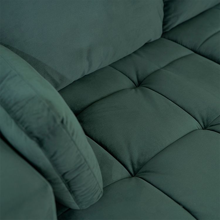 Velvet-like 3-seater couch