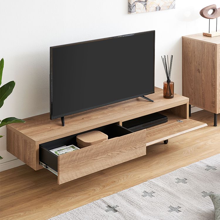Japanese-made low TV stand with wooden legs
