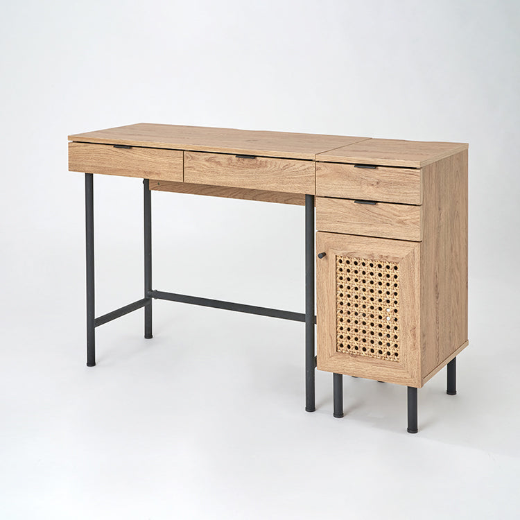 Rattan style console desk