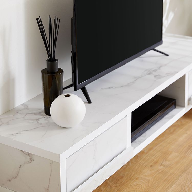 Marble-look TV stand, lowboard