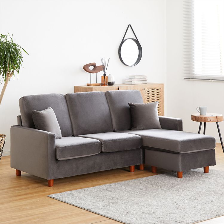Velvet-like 3-seater couch